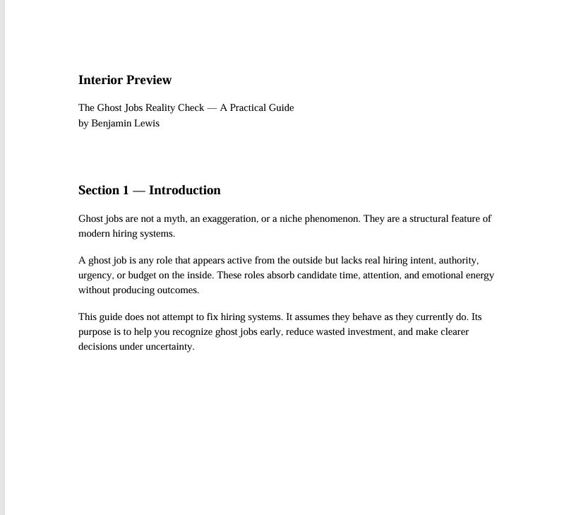The Ghost Jobs Reality Check - A Practical Guide