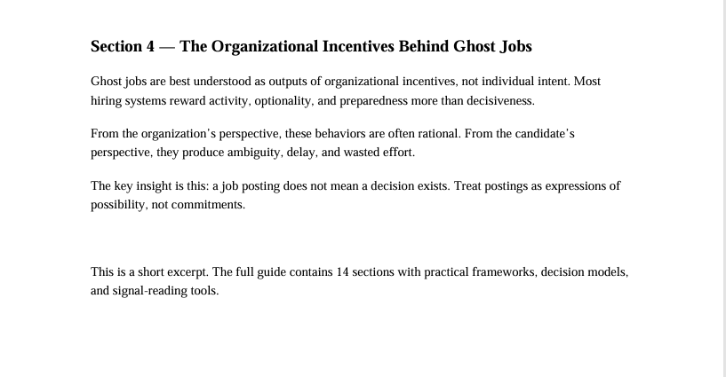 The Ghost Jobs Reality Check - A Practical Guide
